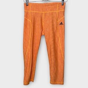 Adidas Orange Cropped Leggings Size Small